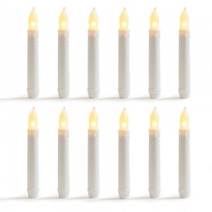 Winston Porter Warm Flameless LED Unscented Taper Candles XTBP1001